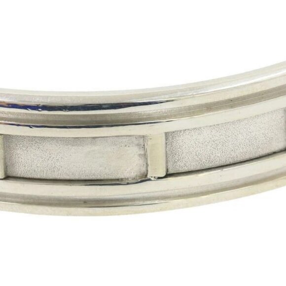 Tiffany & Co. Atlas Wide Bangle Bracelet 7.8" Silver 925 Auth #06593 - Picture 4 of 8